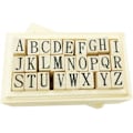 Miniatyrbillede 1 af 5: Alfabet Stempler Træ ABC Stempler Bogstaver Gummistempler-XM2-