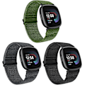 Pikkukuva 1 / 5: Joustava nailonhihna, yhteensopiva Fitbit Versa 4 -rannekkeen/fitbit Versa 3 -rannekkeen/fitbit Sense -rannekkeen/sense 2 -rannekkeen kanssa, pehmeä silmukka, säädettävä urheiluköysi