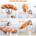 Miniatyrbilde 4 av 4: 8 I 3D Simulering Brødform Pute Myk Lumbar Baguette Rygg-XM2-