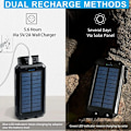 Pikkukuva 2 / 5: Aurinkopaneeli Powerbank, 20000mAh Vedenkestävä Aurinkovaraaja USB Ulkoinen Akku 2 Ulostulolla Tableteille ja Enemmän, Taskulampulla ja Kompassilla