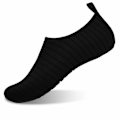 Miniatyrbilde 1 av 2: (Størrelse: 42/43) Badesko dame herre strandsko surf aqua sko Black-KK1- Black 42/43