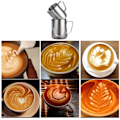 Miniatyrbillede 4 af 5: 150 ml mælkekande, rustfrit stål mælkeskumkande, latte kop, kunstig kaffe latte skumkande, mælkekande