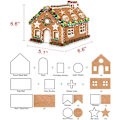 Miniatyrbilde 3 av 3: Pepperkakehussett, 10 stk 3D Cookie Mold i rustfritt stål -XM2-