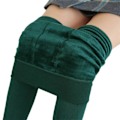 Miniatyrbillede 1 af 6: forede vinter leggings stretch varme leggings varme bukser grö-KK1- grön 200g (One Size)