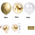 Miniatyrbillede 3 af 3: Guld Fødselsdagsballon, 60 Stykker Guld Konfetti Heliumballoner-XM2-