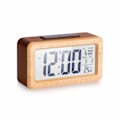 Miniatyrbild 1 av 5: Digital väckarklocka i trä, stor LED-display, 12/24 timmars visning -XM2-