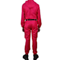 Miniatyrbild 4 av 5: Squid Game 2 Jumpsuit för Kvinnor och Män, Unisex Dragkedja Squid Game Kostym Svart Röd Outfit (Inkluderar Masker) Röd + Cirkelmask Red + Circular Mask L