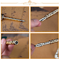 Miniatyrbillede 5 af 5: Fjerpen og blæksæt med læder notesbog Vintage kalligrafisæt til begyndere Klassiske og elegante gaver til ham Mænd Far (claret)