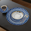 Pikkukuva 3 / 4: Pöytätabletit, 8 kpl, Pyöreät punotut tabletit, 38 cm