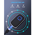 Miniatyrbilde 2 av 5: Bil Bluetooth 5.0 Mottaker, Støyreduserende AUX Adapter, Hjemmestereo/Håndfri Samtale Bluetooth Musikk Mottaker, 16 Timers Batteritid - Svart