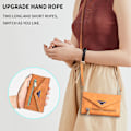 Miniatyrbillede 1 af 3: Læder Crossbody Skuldertaske Lynlås Pung Kompatibel Samsung Galaxy S23 Ultra/s23 Plus/s23 med Kortholder Brun 1829