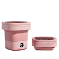 Miniatyrbilde 1 av 5: Bærbar vaskemaskin, 11L 2-i-1 sammenleggbar vaskemaskin og tørketrommel pink