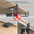 Miniatyrbilde 4 av 5: QU*BONTEC Uttrekkbar Tastaturskuff for Skrivebord, 650x300 mm, Ergonomisk Tastaturhylle med C-Klemme, Perfekt for Hjem og Kontor-KK3-