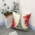 Pikkukuva 5 / 5: Koristetyynynpäälliset 45x45 cm Musta & Punainen Väri Eiffel-torni-XM2-