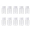 Miniatyrbilde 1 av 4: 10 stk 50 ml gjennomsiktige plastflasker Påfyllbare tomme beholdere med lokk Krukker Bokser Krukker(M)