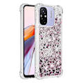 Miniatyrbilde 3 av 5: For Xiaomi Redmi 12c 4g / 11a 4g Sparkle Flytende Væske Deksel TPU Støtsikkert Cover Rose Gull Hjerter