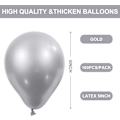 Miniatyrbillede 3 af 3: 100 Stykker 5 Tommer Metalliske Balloner Dekorative Latex Balloner-XM2-