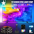 Miniatyrbillede 1 af 9: RGBIC LED-lysstrimmel Kamera TV-skærm Synkronisering WiFi APP Musiksynkronisering Spil Soveværelse TV Baggrund Ambient Lys 5 m (lämplig för 65-75 tum)