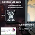 Miniatyrbillede 4 af 5: Lilo & Stitch Lampe Tegnefilm Sød Stitch Figur Venner 3D LED
