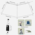 Miniatyrbilde 3 av 5: Vanntett skjørt for regn, lett kilt, ultralett, tynt sykkelskjørt for camping og fotturer - grå-KK1- Gray