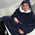 Miniatyrbilde 1 av 3: Hettepledd Myk Sherpa Fleece Varm Koselig Brukbar Hettegenser