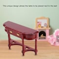 Miniatyrbild 3 av 4: 1:12 skala mini dockhus halvrunt bord modell mini dockhus-XM2-