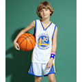 Miniatyrbild 2 av 5: Stephen Curry No.30 Baskettröja Set Warriors Uniform för barn tonåringar V Vit White M (130-140CM)
