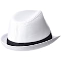 Miniatyrbilde 2 av 2: Beechfield Unisex Fedora Hatt L/XL Hvit/Svart White/Black-KK1- White/Black L/XL
