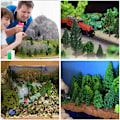 Miniatyrbillede 5 af 5: 50 modeltræer, 3D modeltræer, mikrotræmodeller, modeltog tr