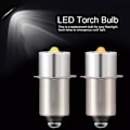 Miniatyrbillede 2 af 8: P13.5S DC6V-24V/3-12V LED Opgraderingspærer Hvid Maglite Lommelygte-KK1- 6-24v white