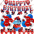 Miniatyrbilde 5 av 5: Spiderman-tema Bursdagsdekorasjon Tilbehør Servisekopp Tallerken Servietter Spiderman Ballong Glad Fest Dekor For Barn Gutter