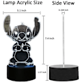 Miniatyrbillede 2 af 5: Lilo & Stitch Lampe Tegnefilm Sød Stitch Figur Venner 3D LED