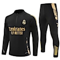 Miniatyrbilde 1 av 3: 2425 sesong Real Madrid Marseille Atletico Manchester United Manchester City Portugal halv-glidelås treningsdress langermet fotballtreningsdress Black Gol Black Gold 14 yards