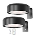 Miniatyrbilde 1 av 5: Veggmontert trådløs bildelampe med fjernkontroll, dimbar, batteridrevet, justerbar 13-fargers RGB-malerilampe - Perfekt svart【GKS】 black-KK2- black 2pcs