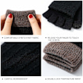 Miniatyrbillede 2 af 4: Damehandsker vinter touchscreen handsker strikkede fingerhandsker-XM2-