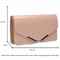Miniatyrbillede 2 af 5: Patent Læder Kuvert Dame Prom Dame Clutch PU Ensfarvet