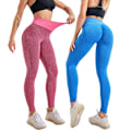 Pikkukuva 1 / 5: Tiktok Hot crunch treenihousut Cellular Leggings korkea vyötärö yz Punainen Red S