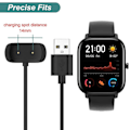 Miniatyrbild 2 av 5: Laddare kompatibel med Amazfit Gts 2, Gts 2 Mini, Gts 2e, Gtr 2, Gtr 2e, Gts 4 Mini, T-rex Pro, Bip 3, Bip U Smartwatch, Laddningskabel Dockningsstation