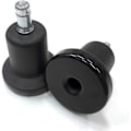Miniatyrbilde 4 av 5: Kontorstol 2 Tommers Svingbare Faste Hjul Plast Glide Skinne Stolbein 5 Stykker(yu-1)