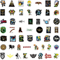 Miniatyrbillede 4 af 4: 50-pakke The Legend of Zelda Klistermærker Spil Vandflaske Klistermærker, Vandtætte Klistermærker