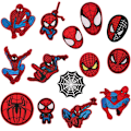 Miniatyrbild 1 av 5: 14 strykjärnspåsar, Spiderman-påsar för att brodera kläder, applikationer för att sy jackor, ryggsäckar, jeans (hud)