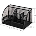 Miniatyrbillede 2 af 4: Penholder - Sort Metal Mesh Skrivebordsorganisator, 6 rum-XM2-