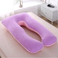 Miniatyrbilde 5 av 5: Bomullsputetrekk for U-formet Gravidpute, Vaskbart, Komfortabelt Putetrekk for Sidesovere 70x130cm 70x130cm Pink Blue