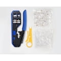 Pikkukuva 1 / 4: RJ45 Puristustyökalusetti Verkkopuristustyökalu 50 kpl RJ45 Cat6 -liittimellä