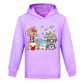 Miniatyrbild 1 av 3: Pojkar Flickor Pullover 3D Tryckt LANKYBOX Tröja Hoodie Lila
