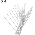 Miniatyrbilde 2 av 5: 4 stk rustfritt stål fuglenagler, stål fuglenagler, anti-due nagler, fugleavvisende pigger, for balkong tak og vindu, 33 cm