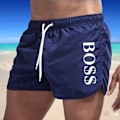 Miniatyrbild 1 av 6: Boss Casual Fashion Strandshorts för män Badshorts Marinblå Navy Blue L