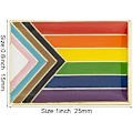 Miniatyrbilde 2 av 5: Pakke med 5 Progress Pride Slagmerke Pins Brosjer Pins Flaggmerke Brosje Merker (Progress Pride)