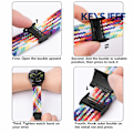 Miniatyrbild 5 av 5: 22mm nylonband kompatibel med Galaxy Watch 3 45mm/ Watch 46mm, Gear S3 Frontier/Classic, Huawei Watch GT 3 46mm flätat band