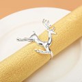 Miniatyrbillede 2 af 5: Stykke Jule Servietringe Rensdyr Servietholder Sølv Rensdyr
